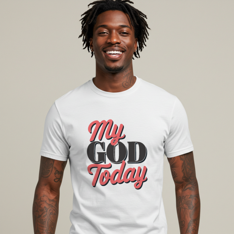 Faith Based "My GOD Today" Men's Christian T-Shirt | Inspirational Tee