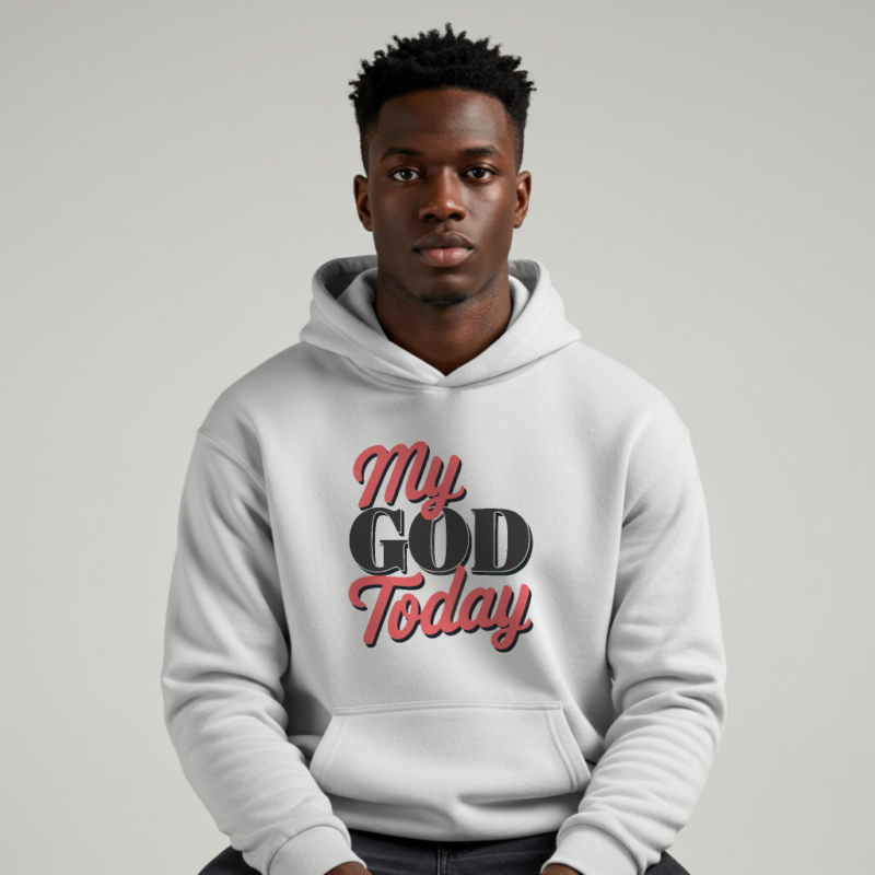 Faith-Based Hoodie – "My GOD Today" Inspirational Christian Streetwear