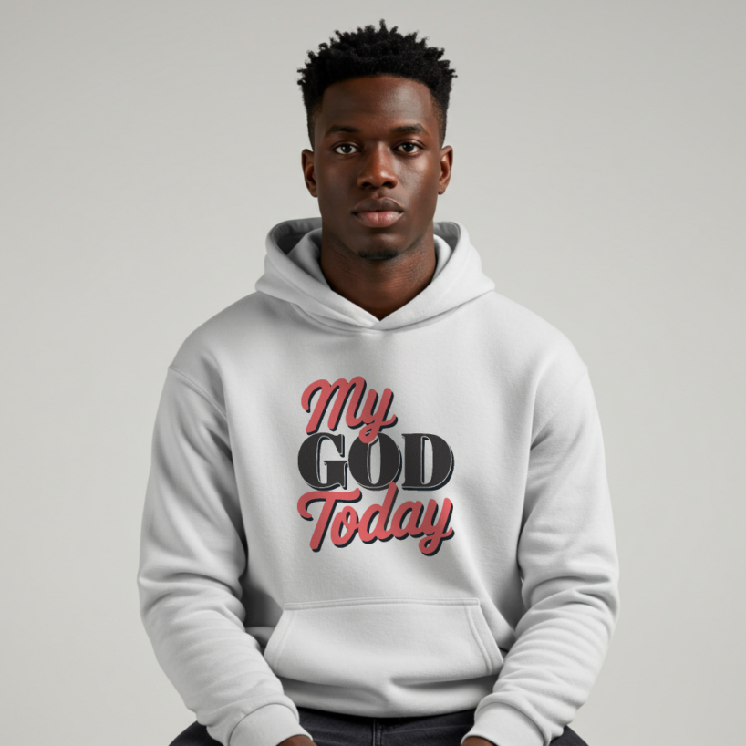 Faith-Based Hoodie – "My GOD Today" Inspirational Christian Streetwear