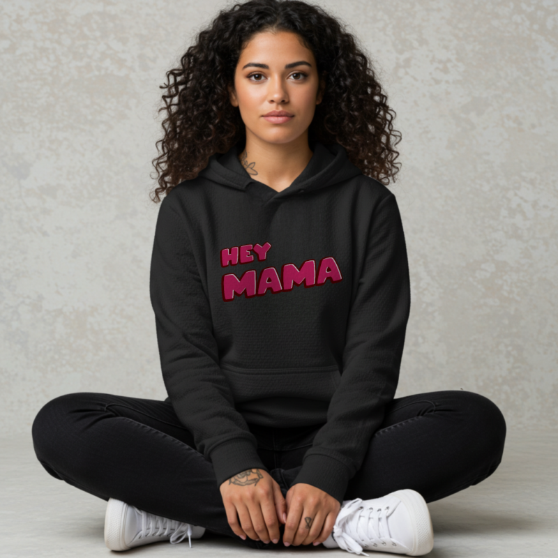 Hey Mama Hoodie– Cute & Comfortable Mom Tribute Tee for Women - Image 2
