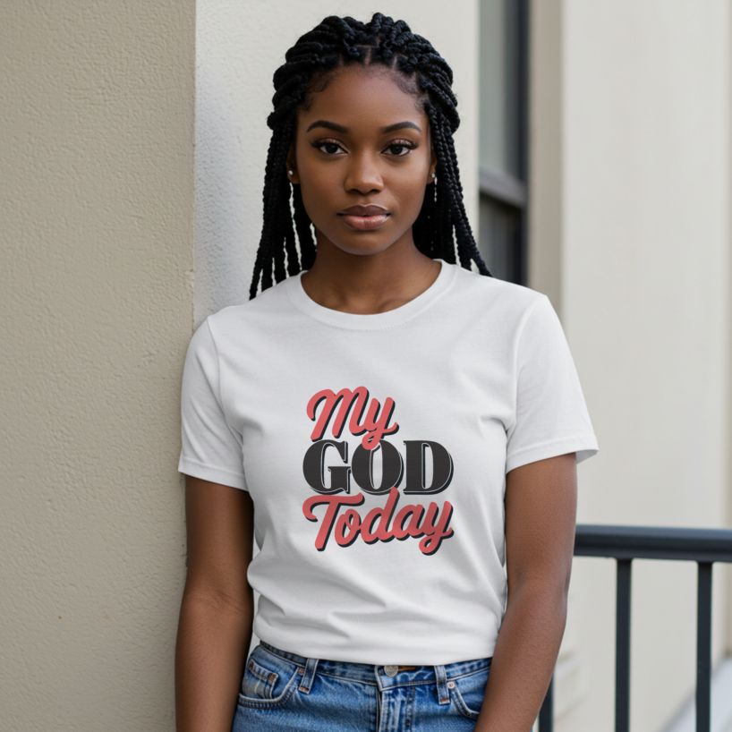 Faith-Based T-Shirt – "My GOD Today" Inspirational Christian Tee