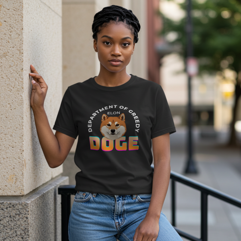 DOGE: Department of Greedy Elon T-Shirt – Meme Crypto Tee for Elon Musk Fans - Image 2