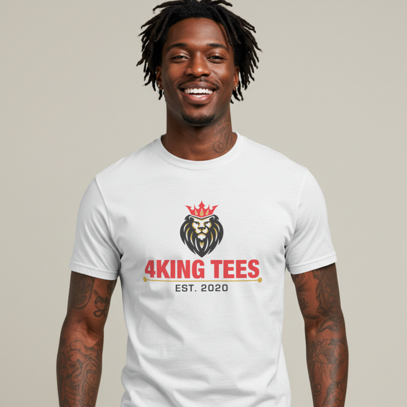 4King Tees Men’s Graphic T-Shirt – Bold Statement Streetwear for Kings