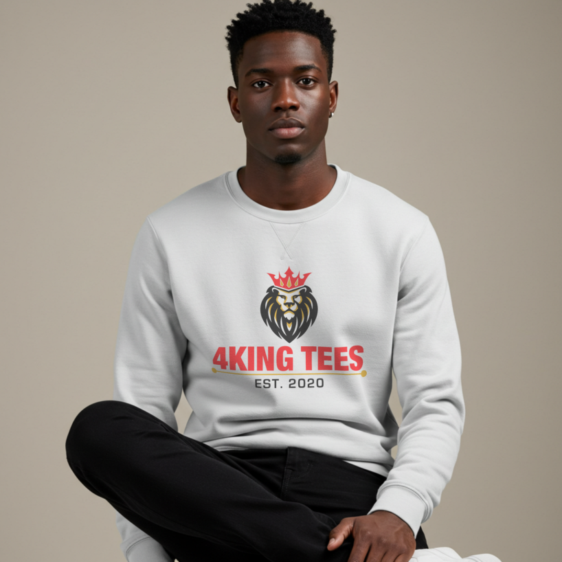 Silent King Mens Sweatshirt – 4King Tees | Understated Confidence Apparel