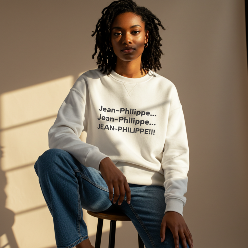 Jean-Philippe Women’s Custom Sweatshirt – Unique & Stylish Unisex Fit