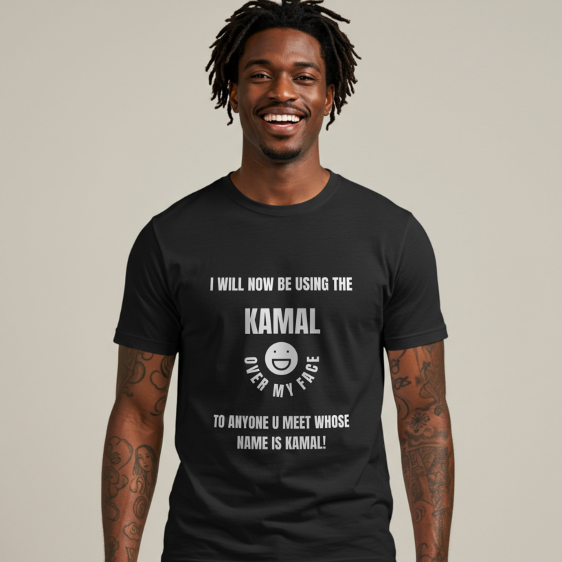 Men's "KAMAL" Custom T-Shirt - Personalized Style for Every Man