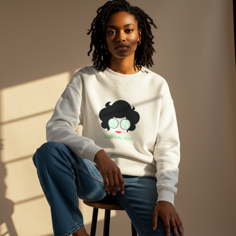 Women's "Good Girl Tech" Sweatshirt - Fashion Meets Innovation for Her